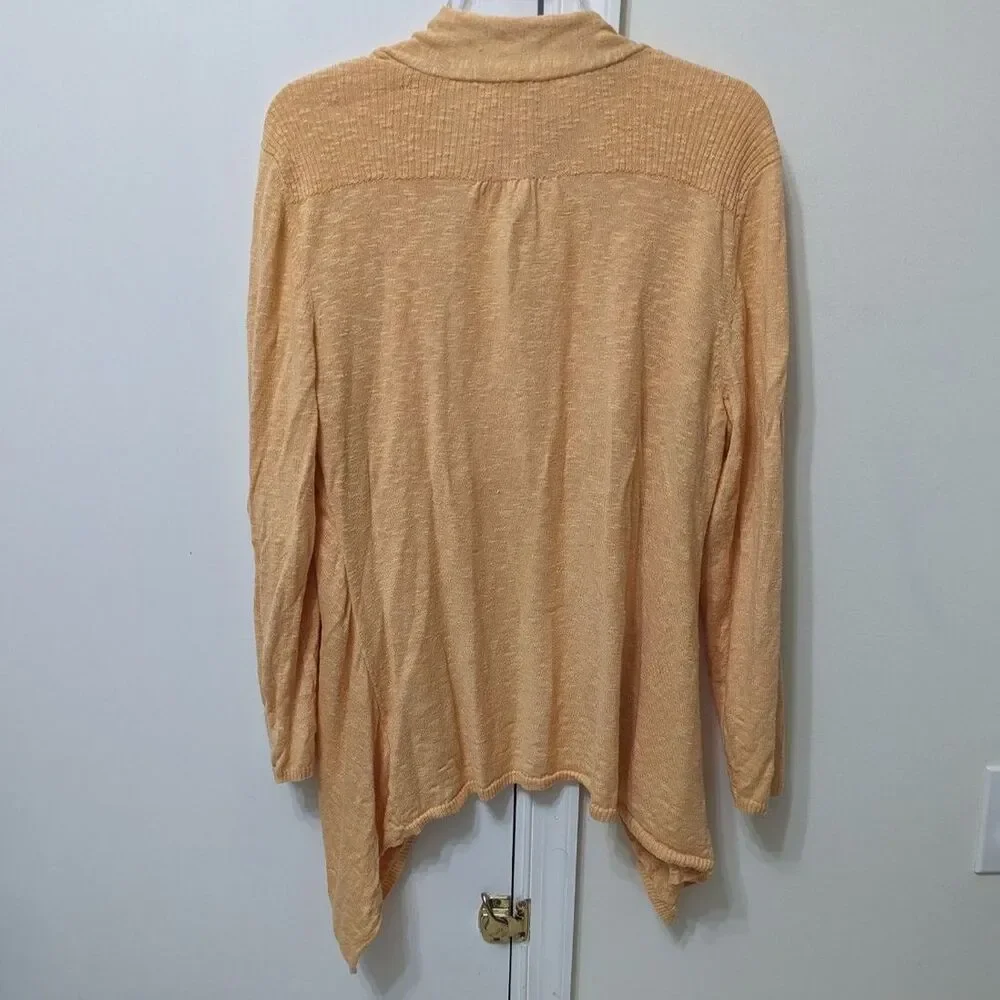 Eileen Fisher Womens Sz XL Linen Blend Open Cardigan Boho 70s Minimalist - Picture 2 of 4